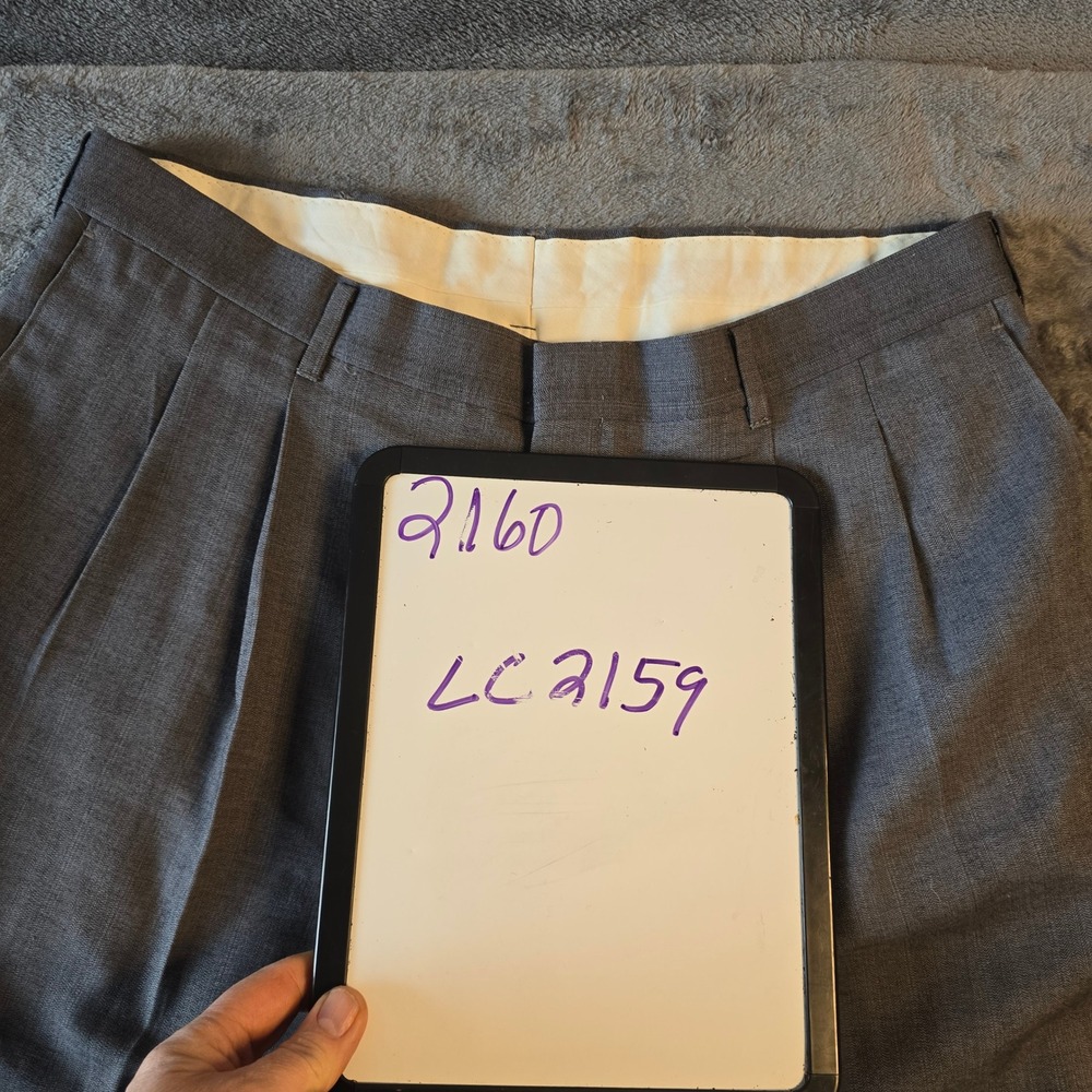 Vintage Reed‎ St James Gray Pleated Dress Pants Men 36x30 Dacron Polyester Blend - Picture 11 of 11